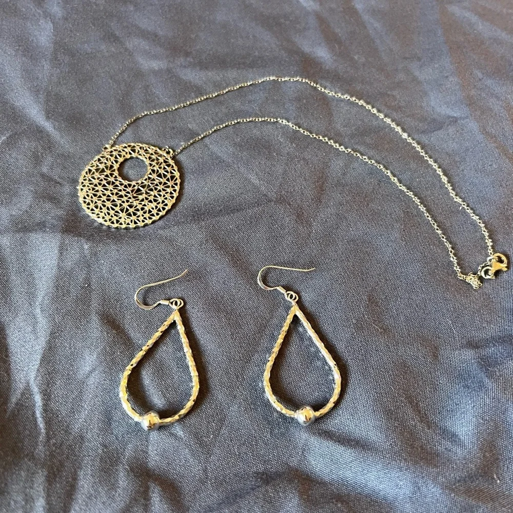 Silver Teardrop Earrings with Intricate Design
